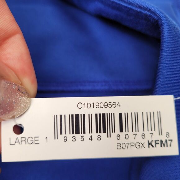 Core 10 Women All Day Comfort High-Waist Side Pocket Capri Yoga Legging Blue L - Picture 7 of 11